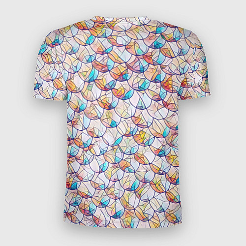 Мужская спорт-футболка Разноцветная чешуя / 3D-принт – фото 2