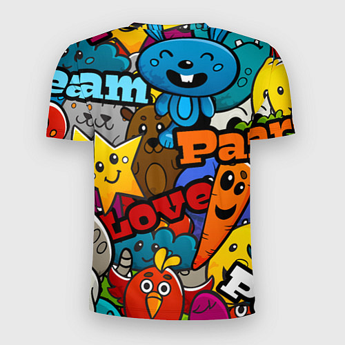 Мужская спорт-футболка LOVE PEACE PARTY Z / 3D-принт – фото 2