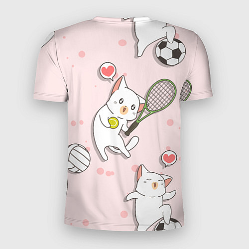 Мужская спорт-футболка Спортивные котики Мяу спорт Z / 3D-принт – фото 2