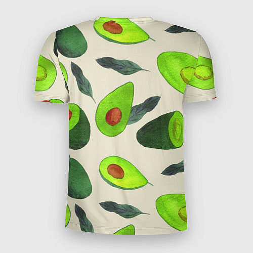 Мужская спорт-футболка Авокадо - фруктовый паттерн / 3D-принт – фото 2