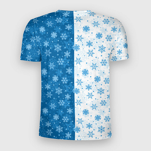 Мужская спорт-футболка Снежинки зимняя пора / 3D-принт – фото 2