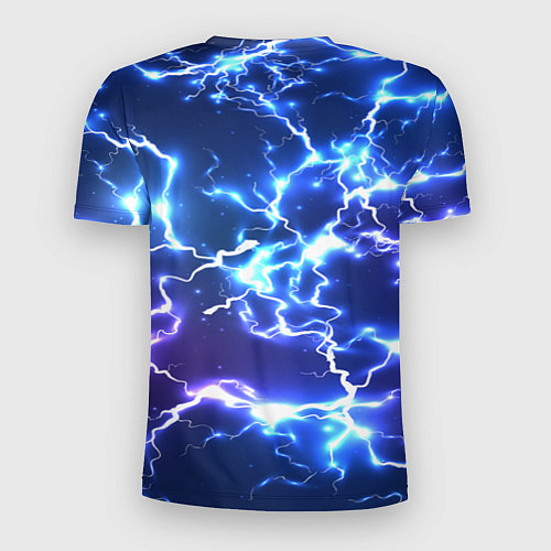 Мужская спорт-футболка ПИКАЧУ НА ФОНЕ МОЛНИЙ PIKACHU FLASH / 3D-принт – фото 2