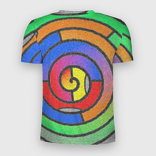 Мужская спорт-футболка Маечная спираль мозаика / 3D-принт – фото 2