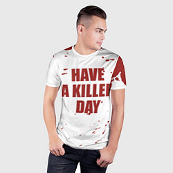 Футболка спортивная мужская Blood have a killer day Dexter, цвет: 3D-принт — фото 2