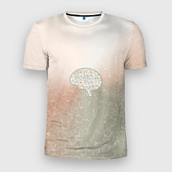 Мужская спорт-футболка Мозг на фоне АПВ 7 1 22