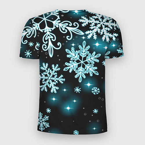 Мужская спорт-футболка Космические снежинки / 3D-принт – фото 2
