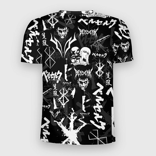 Мужская спорт-футболка BERSERK SYMBOL LOGO БЕРСЕРК СИМВОЛИКА ПАТТЕРН / 3D-принт – фото 2