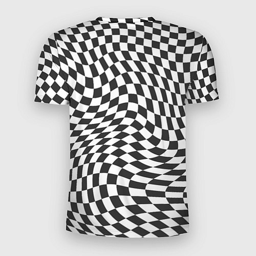 Мужская спорт-футболка Черно-белая клетка Black and white squares / 3D-принт – фото 2