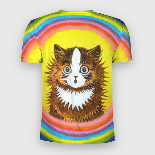Мужская спорт-футболка Радужный кот Луиса Уэйна / 3D-принт – фото 2