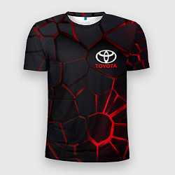 Мужская спорт-футболка Тойота 3D плиты с подсветкой