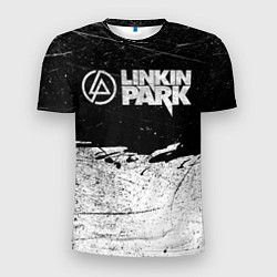 Футболка спортивная мужская Линкин Парк Лого Рок ЧБ Linkin Park Rock, цвет: 3D-принт