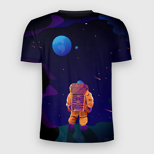 Мужская спорт-футболка Космонавт на Дистанции / 3D-принт – фото 2