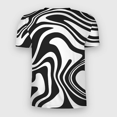 Мужская спорт-футболка Черно-белые полосы Black and white stripes / 3D-принт – фото 2