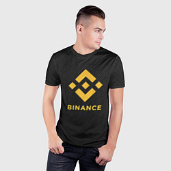 Футболка спортивная мужская БИНАНС ЛОГО CARBON BINANCE LOGO, цвет: 3D-принт — фото 2