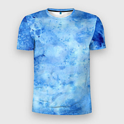 Мужская спорт-футболка Красочная синева
