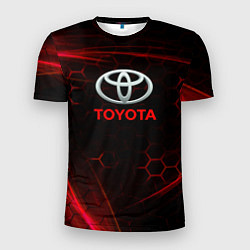 Мужская спорт-футболка Toyota Неоновые соты