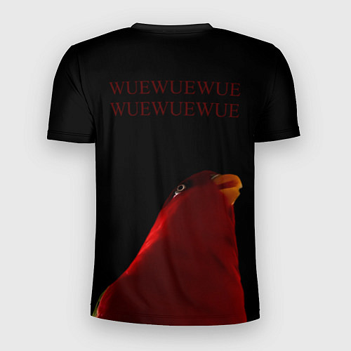 Мужская спорт-футболка Красный попугай Red parrot / 3D-принт – фото 2