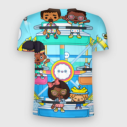 Мужская спорт-футболка Toca Boca Тока Бока аттракцион / 3D-принт – фото 2