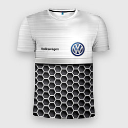 Футболка спортивная мужская Volkswagen Стальная решетка, цвет: 3D-принт