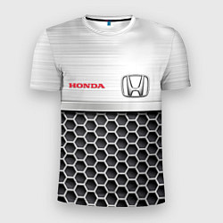 Футболка спортивная мужская HONDA Стальная решетка, цвет: 3D-принт