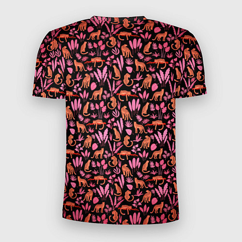 Мужская спорт-футболка ГЕПАРД В ЛИСТВЕ / 3D-принт – фото 2