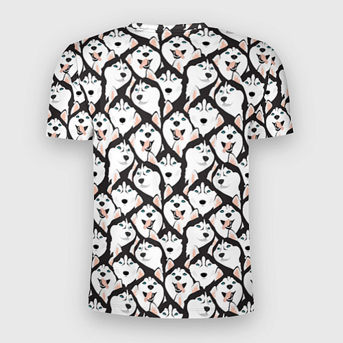 Мужская спорт-футболка Сибирский Хаски Husky / 3D-принт – фото 2