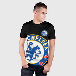 Футболка спортивная мужская ЧЕЛСИ CHELSEA BIG LOGO, цвет: 3D-принт — фото 2