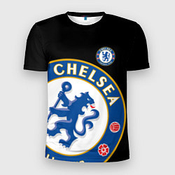 Футболка спортивная мужская ЧЕЛСИ CHELSEA BIG LOGO, цвет: 3D-принт