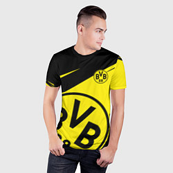 Футболка спортивная мужская BORUSSIA BVB 09 LOGO, цвет: 3D-принт — фото 2