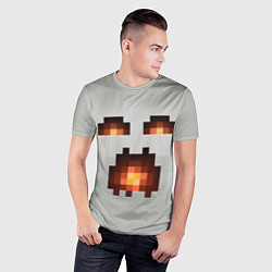 Футболка спортивная мужская МАЙНКРАФТ, ГАСТ ОГНЕННЫЙ, цвет: 3D-принт — фото 2