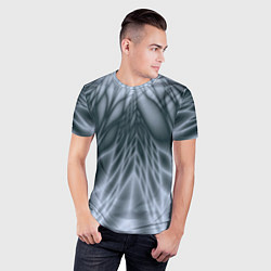 Футболка спортивная мужская Лучи Абстракция, цвет: 3D-принт — фото 2