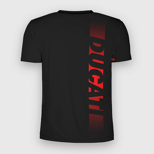 Мужская спорт-футболка DUCATI BLACK RED LINE / 3D-принт – фото 2