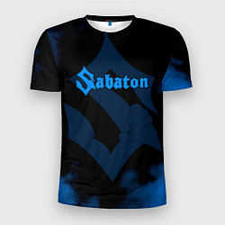 Мужская спорт-футболка Sabaton синий дым
