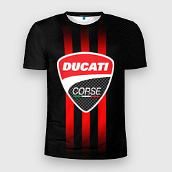 Мужская спорт-футболка DUCATI CARBON LOGO ITALY CONCERN