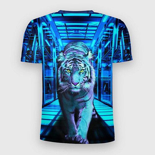 Мужская спорт-футболка Крадущийся тигр / 3D-принт – фото 2