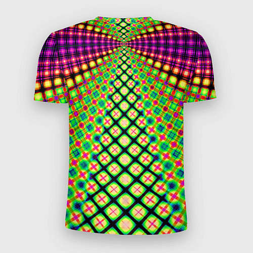Мужская спорт-футболка Неоновая геометрия абстракция / 3D-принт – фото 2