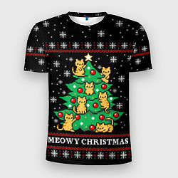 Мужская спорт-футболка MEOWY CHRISTMAS 2022