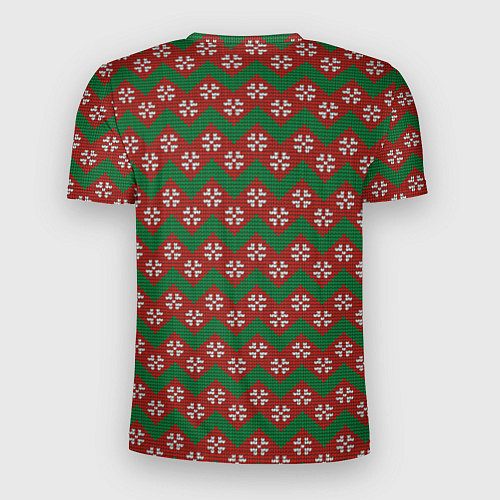 Мужская спорт-футболка Knitted Snowflake Pattern / 3D-принт – фото 2