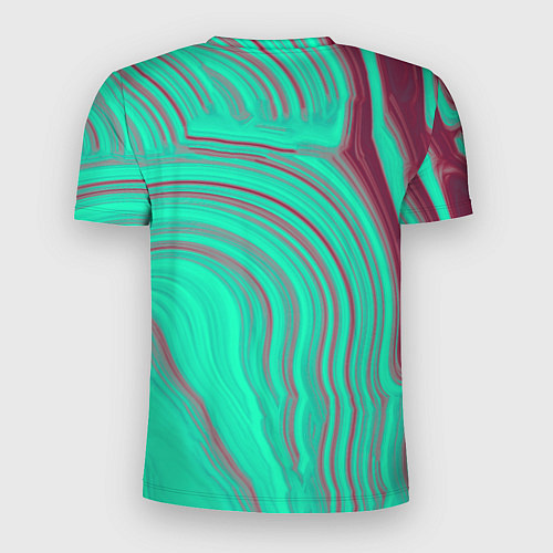Мужская спорт-футболка Зеленый прилив / 3D-принт – фото 2