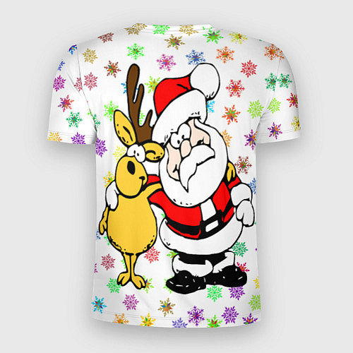 Мужская спорт-футболка Счастливого всем Рождества / 3D-принт – фото 2