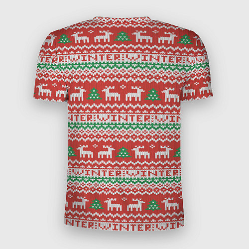 Мужская спорт-футболка Deer Christmas Pattern / 3D-принт – фото 2