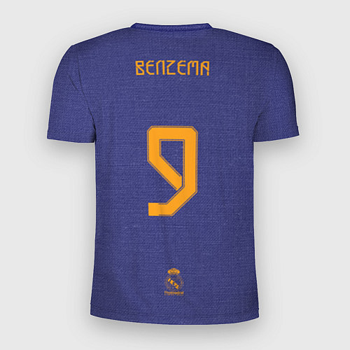Мужская спорт-футболка Real Madrid Benzema 9 Viola Theme / 3D-принт – фото 2
