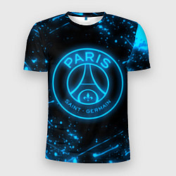 Мужская спорт-футболка PSG NEON STYLE SPORT ПСГ НЕОН