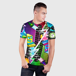 Футболка спортивная мужская Geometry Dash: Parallel Worlds, цвет: 3D-принт — фото 2