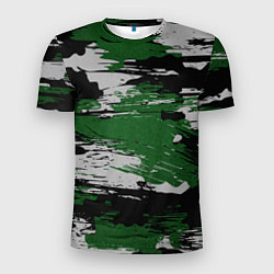 Мужская спорт-футболка Green Paint Splash