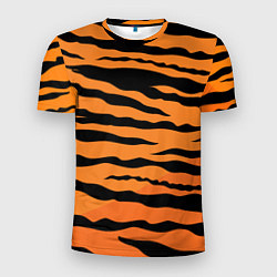 Футболка спортивная мужская Шкура тигра вектор, цвет: 3D-принт