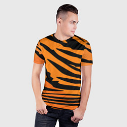 Футболка спортивная мужская Шкура шерсть тигра, цвет: 3D-принт — фото 2
