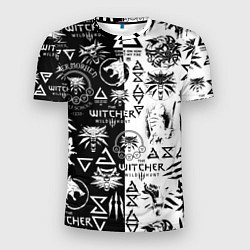Футболка спортивная мужская THE WITCHER LOGOOMBING ВЕДЬМАК ПАТТЕРН, цвет: 3D-принт