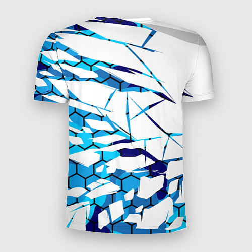 Мужская спорт-футболка Лола 3D white blue / 3D-принт – фото 2