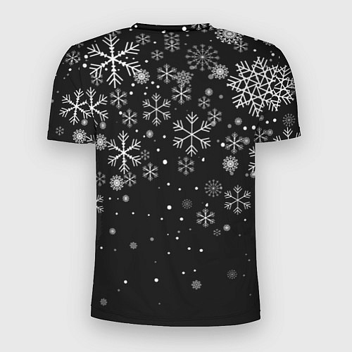 Мужская спорт-футболка Снежинки - С Новый год / 3D-принт – фото 2